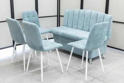 Диван, 4 стула (серия Альт ментол)