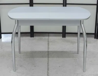 Стеклянный раскладной стол Гала-1 матовый (серый)