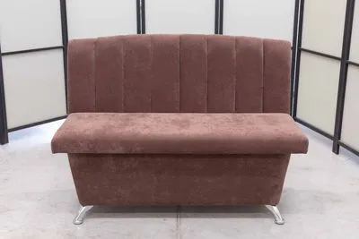 Кухонный прямой диван Альт с ящиком (антивандальный шоколад)