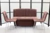 Диван, 2 стула хром (серия Альт шоколад) - Кухонные наборыССС
