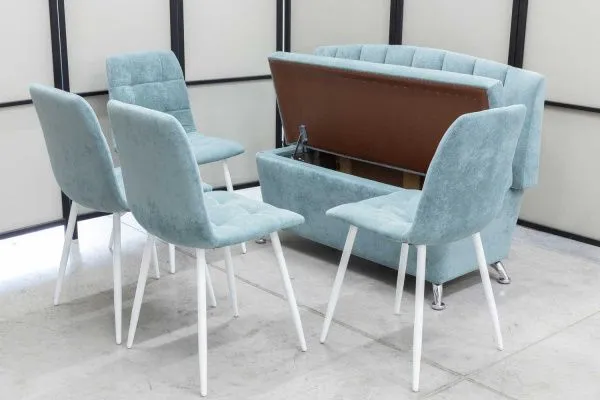 Диван, 4 стула (серия Альт ментол) - Кухонные наборы