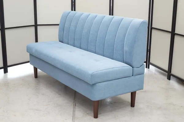 Кухонный прямой диван Алюр с ящиком на высоких ножках - Скамья на кухню