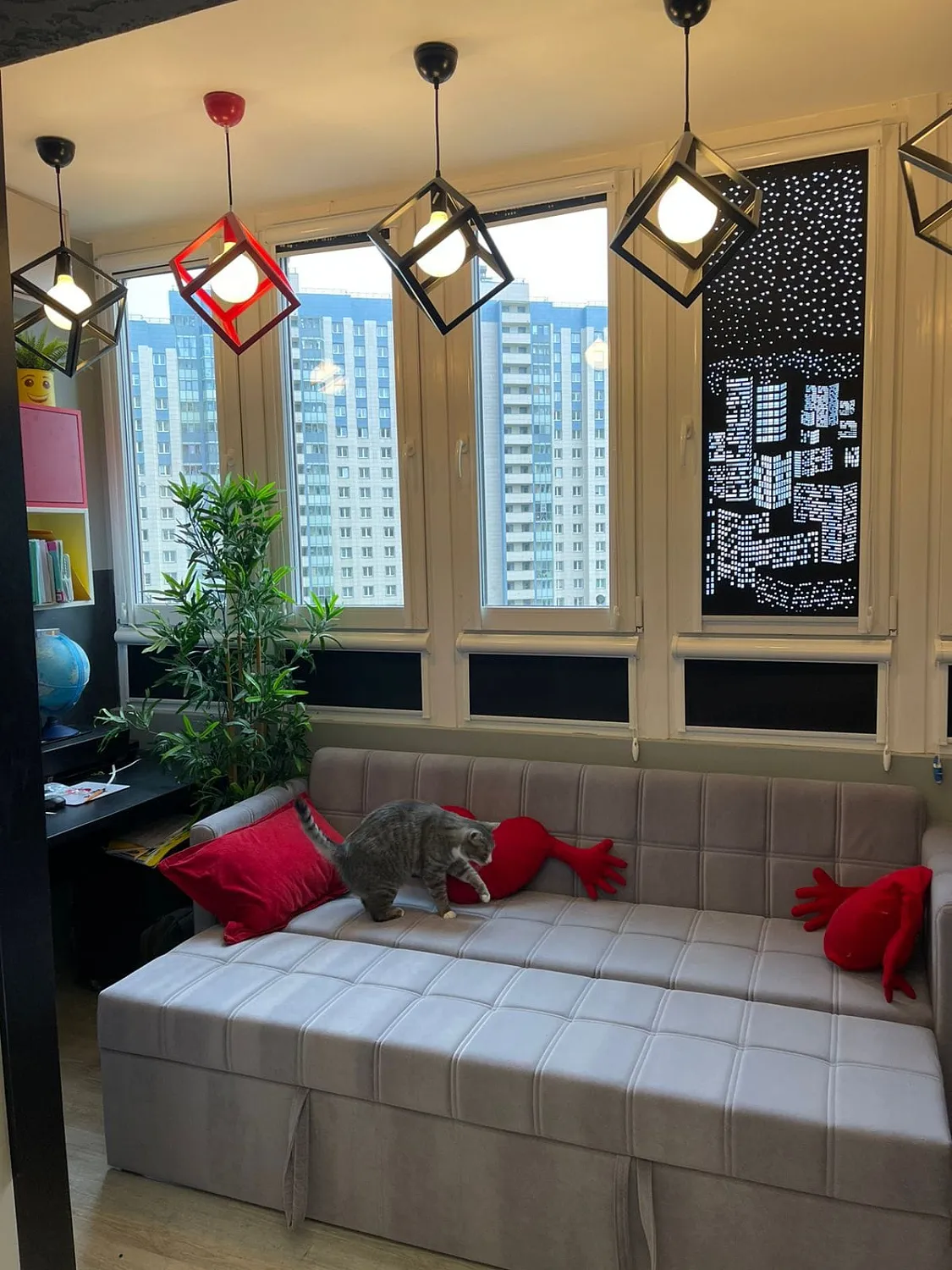 Кухонный прямой диван Йоркер Лайн со спальным местом