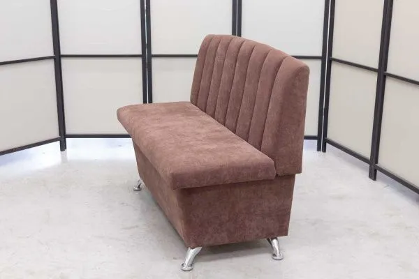 Кухонный прямой диван Альт с ящиком (антивандальный шоколад) - Кухонные диваны