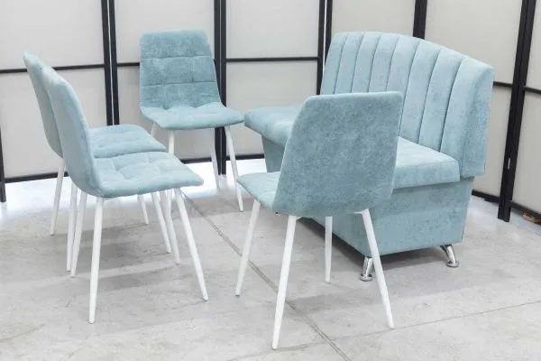 Диван, 4 стула (серия Альт ментол) - Кухонные наборы