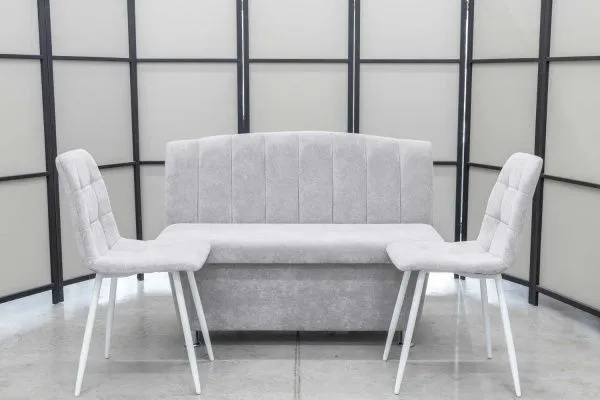 Диван, 2 стула (серия Альт светло-серый) - Кухонные наборы