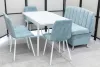 Диван, стол, 4 стула (серия Альт ментол) - Кухонные наборыССС