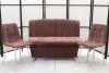 Диван, 2 стула хром (серия Альт шоколад)