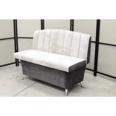 Кухонный прямой диван Альт с ящиком (антивандальный серый) - Кухонные диваны