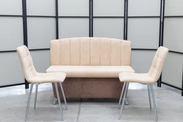 Диван, 2 стула (серия Альт с хромированными стульями) - Кухонные наборы