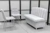 Диван, 2 стула хром (серия Альт светло-серый) - Кухонные наборыССС