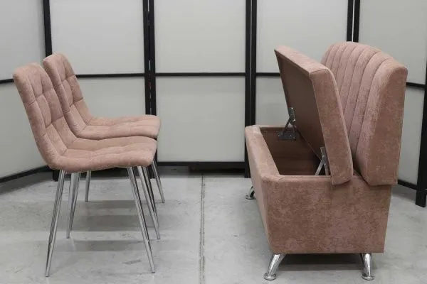 Диван, 2 стула хром (серия Альт мокка) - Кухонные наборы