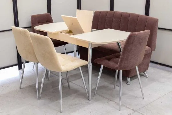 Диван, стол, 4 стула хром (серия Альт ассорти) - Кухонные наборы