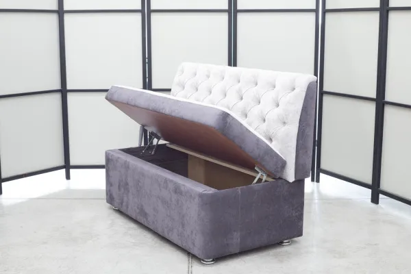 Кухонный прямой диван Монро с ящиком (антивандальный) - Кухонные диваны