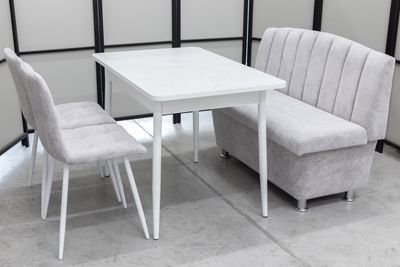 Диван, стол, 2 стула (серия Альт светло-серый)