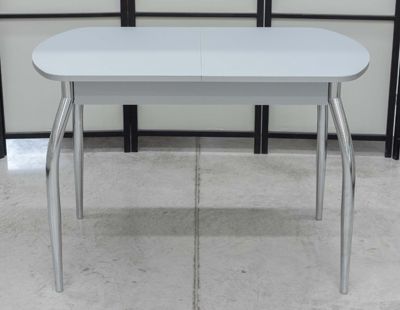 Стеклянный раскладной стол Гала-1 матовый (серый)