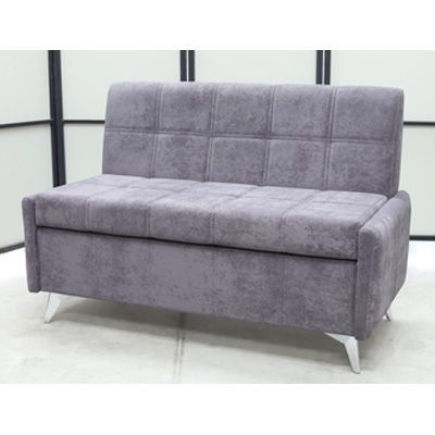 Кухонный прямой диван Авалон с ящиком (антивандальный, ножки хром) - Кухонные диваны