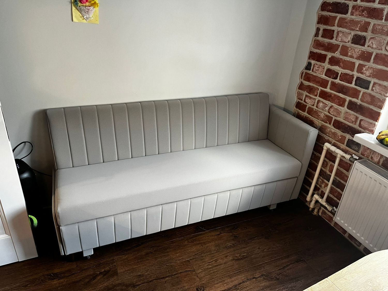 Кухонный прямой диван Веленг со спальным местом (высокий подлокотник) - Кухонные диваны