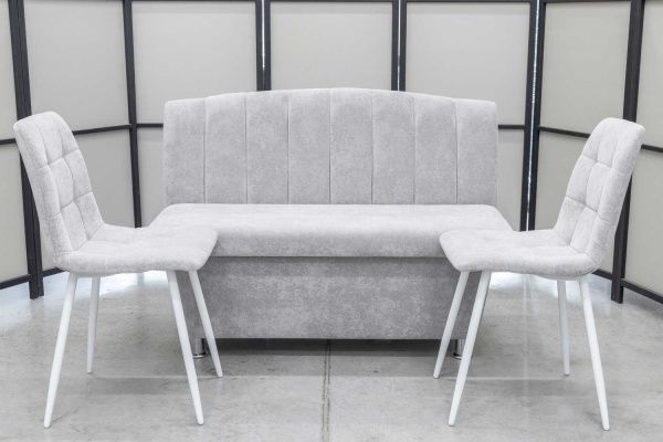 Диван, 2 стула (серия Альт светло-серый) - Кухонные наборыССС