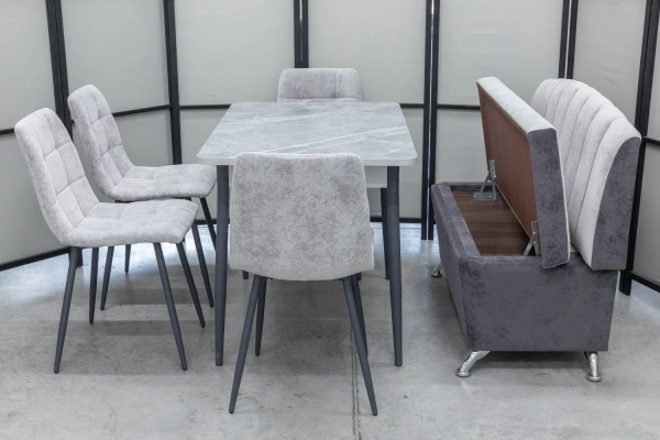 Обеденная группа Альт-1 Кватро светло-серый - Кухонные наборыССС