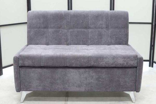 Кухонный прямой диван Авалон с ящиком (антивандальный, ножки хром) - Кухонные диваны