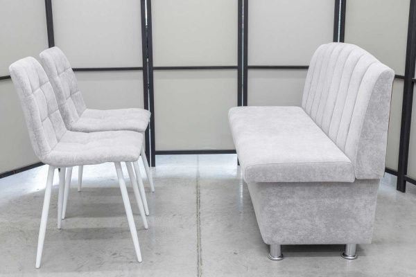 Диван, 2 стула (серия Альт светло-серый) - Кухонные наборыССС