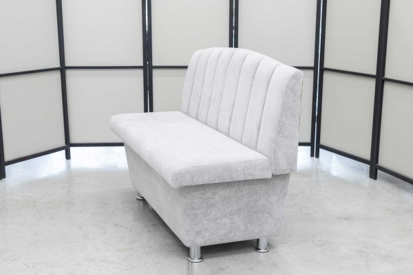 Кухонный прямой диван Альт с ящиком (антивандальный светло-серый) - Кухонные диваны