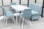Диван, стол, 4 стула (серия Альт ментол) - Кухонные наборыССС