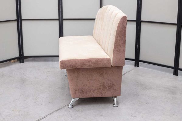 Кухонный прямой диван Альт с ящиком (антивандальный бежевый) - Кухонные диваны