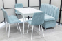 Диван, стол, 4 стула (серия Альт ментол) - Кухонные наборыССС