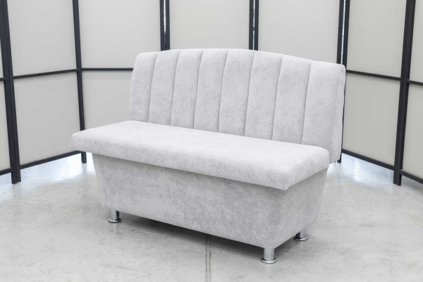 Кухонный прямой диван Альт с ящиком (антивандальный светло-серый) - Кухонные диваны