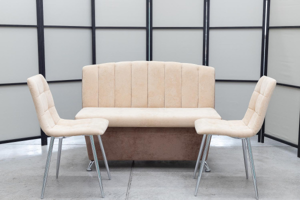 Диван, 2 стула (серия Альт с хромированными стульями) - Кухонные наборыССС