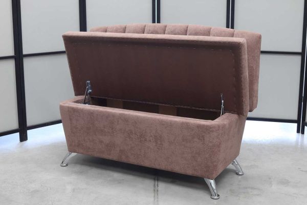 Кухонный прямой диван Альт с ящиком (антивандальный моккa) - Кухонные диваны