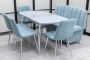 Диван, стол, 4 стула хром (серия Альт ментол) - Кухонные наборыССС