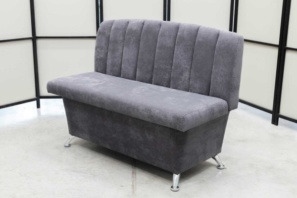 Кухонный прямой диван Альт с ящиком (антивандальный графит) - Кухонные диваны