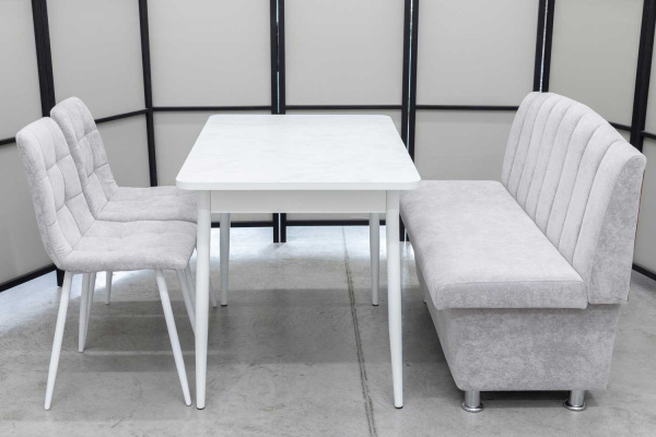 Диван, стол, 2 стула (серия Альт светло-серый) - Кухонные наборыССС