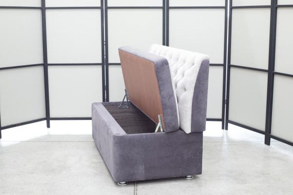 Кухонный прямой диван Монро с ящиком (антивандальный) - Кухонные диваны