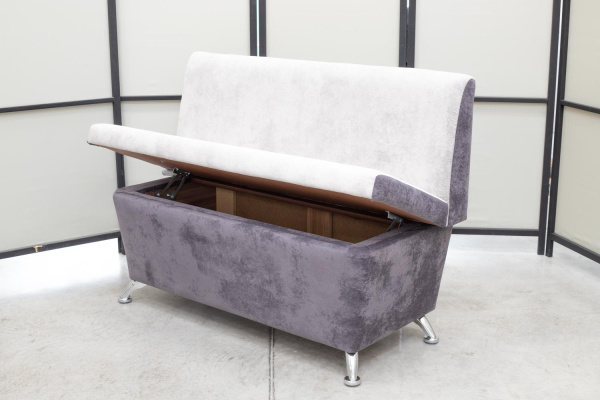 Кухонный прямой диван Граф-2 с ящиком (антивандальный) - Кухонные диваны