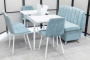Диван, стол, 4 стула (серия Альт ментол) - Кухонные наборыССС