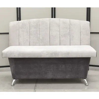 Кухонный прямой диван Альт с ящиком (антивандальный серый)