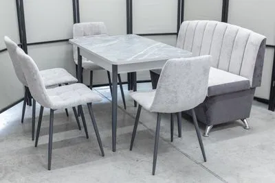 Обеденная группа Альт-1 Кватро светло-серый - Кухонные наборы