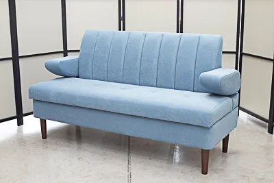 Кухонный прямой диван Алюр с ящиком на высоких ножках