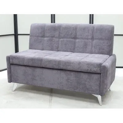 Кухонный прямой диван Авалон с ящиком (антивандальный, ножки хром)